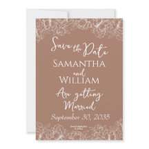Boho Mocha Mousse Bloemen Moderne foto bruiloft