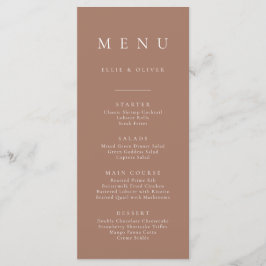 Boho Mocha Mousse Minimalistisch Eenvoudig Platte Menu