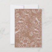 Boho Mocha Mousse Modern Wedding Maaltijd Opties e RSVP Kaartje (Achterkant)