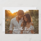 Boho Mocha Mousse Moderne minimalistische bruiloft Save The Date (Voorkant)
