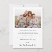 Boho Modern 4 Foto Collage Boog Kerstfoto Feestdagenkaart (Achterkant)