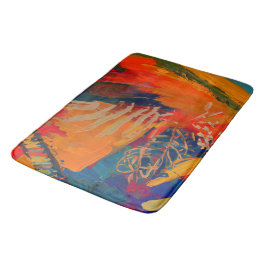 Boho Modern Abstract kunstwerk Badmat