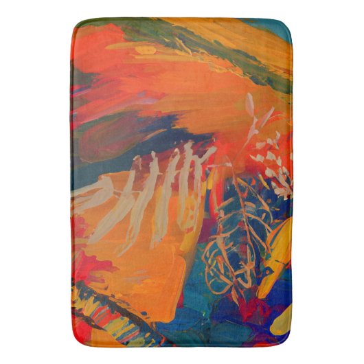 Boho Modern Abstract kunstwerk Badmat (Voorkant Verticaal)