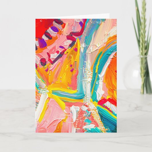 Boho Modern Abstract Kunstwerk Blank Kaart (Voorkant)