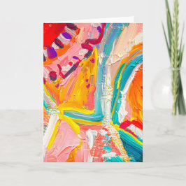 Boho Modern Abstract Kunstwerk Blank Kaart