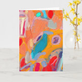Boho Modern Abstract Kunstwerk Blank Kaart (Gele Bloem)
