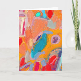 Boho Modern Abstract Kunstwerk Blank Kaart