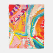 Boho Modern Abstract kunstwerk Fleece Deken (Voorkant)