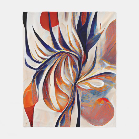 Boho Modern Abstract kunstwerk Fleece Deken (Voorkant)