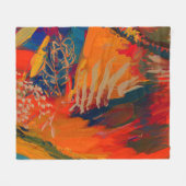 Boho Modern Abstract kunstwerk Fleece Deken (Voorkant (Horizontaal))