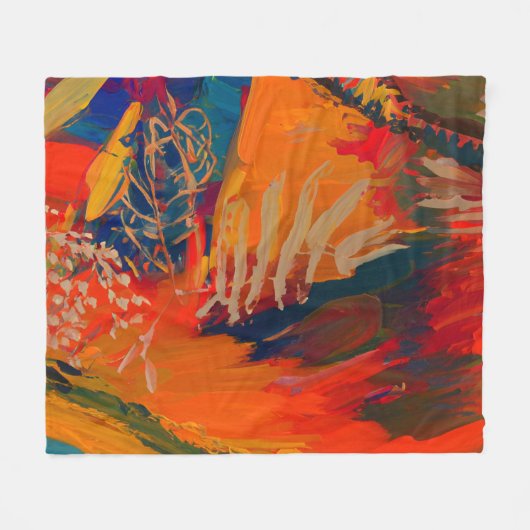 Boho Modern Abstract kunstwerk Fleece Deken (Voorkant (Horizontaal))