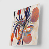 Boho Modern Abstract kunstwerk Vierkante Klok (Hoek)