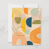 Boho Modern Abstracte Art Shapes Aangepast Notitiekaartje (Achterkant)
