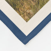 Boho Modern Abstracte Botanische Blue Aangepaste F Fleece Deken (Hoek)