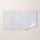 Boho Modern Abstracte Mudcloth bij de marine Bad Handdoek (Handdoek)