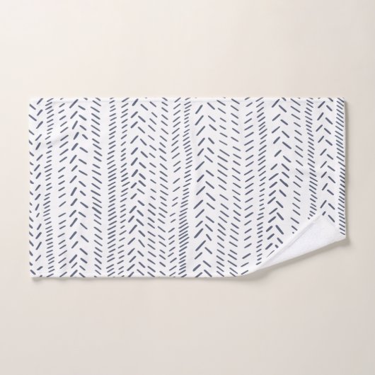 Boho Modern Abstracte Mudcloth bij de marine Bad Handdoek (Handdoek)