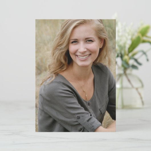 Boho Modern Afstuderen foto slaat de datum op Save The Date (Staand voorkant)