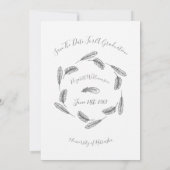 Boho Modern Afstuderen foto slaat de datum op Save The Date (Achterkant)