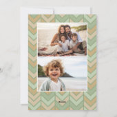 Boho Modern Arch Curvy Line en Geometric 3 Foto Feestdagenkaart (Achterkant)