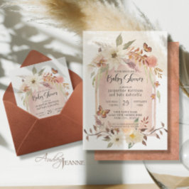 BOHO Modern Arch Herfst Floral Autumn Butterfly In Kaart