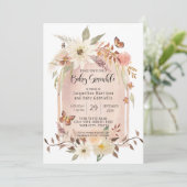 BOHO Modern Arch Herfst Floral Butterfly Sprinkle Kaart (Staand voorkant)