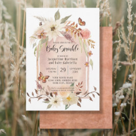 BOHO Modern Arch Herfst Floral Butterfly Sprinkle Kaart