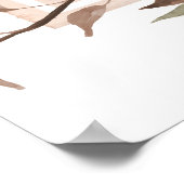 BOHO Modern Arch Herfst Floral Sprinkle Welkom Poster (Hoek)