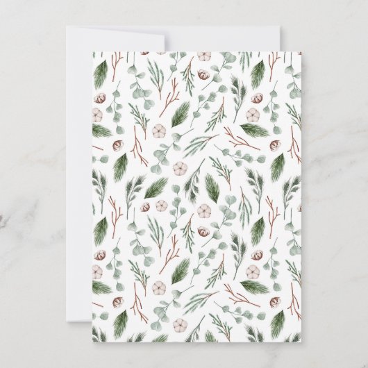 Boho Modern Arch kerstfeest Kaart (Achterkant)