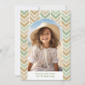 Boho Modern Arch - visgraat - 3 Foto - direct Feestdagenkaart (Voorkant)