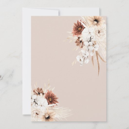 Boho Modern Arch Wedding-uitnodiging Kaart (Achterkant)