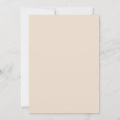 Boho Modern Beige Terracotta Script Trouwboog Kaart (Achterkant)
