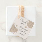 Boho modern blad alle leeftijden verjaardag bedankjes labels (In situ)