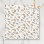 Boho modern blad alle leeftijden verjaardag bedankjes labels (Achterkant)