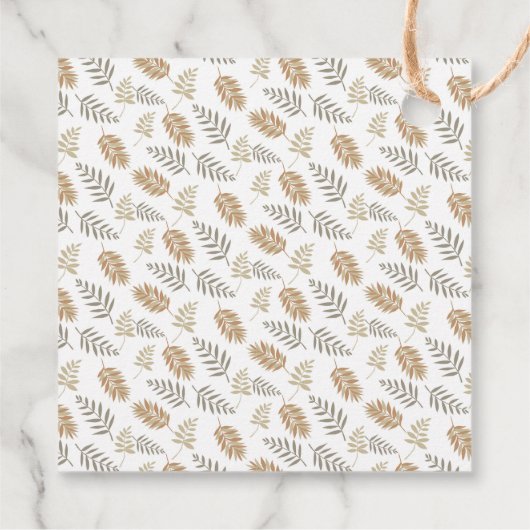 Boho modern blad alle leeftijden verjaardag bedankjes labels (Achterkant)