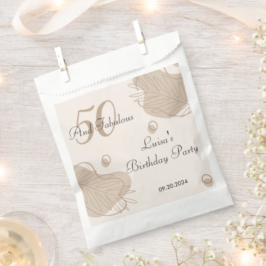 Boho modern blad alle leeftijden verjaardag bedankzakje (Geknipt)