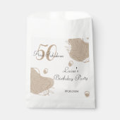 Boho modern blad alle leeftijden verjaardag bedankzakje (Voorkant)