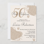 Boho modern blad alle leeftijden verjaardag kaart (Voorkant)