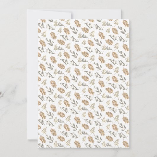 Boho modern blad alle leeftijden verjaardag kaart (Achterkant)