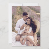 Boho Modern Bleek Mauve Photo Wedding Kaart (Achterkant)