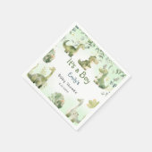 Boho Modern Boho Waterverf Dinosaur Groene Jongen Servet (Hoek)
