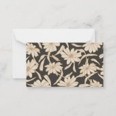 Boho Modern Botanical Black Cadeaubehuizing Notitiekaartje (Achterkant)