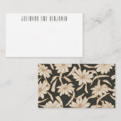 Boho Modern Botanical Black Cadeaubehuizing Notitiekaartje (Voorkant / Achterkant)
