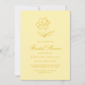 Boho Modern Boter Geel Elegante Bruiloft Borrel Kaart (Voorkant)