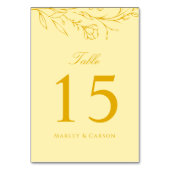 Boho Modern Butter Yellow Wedding Kaart (Voorkant)