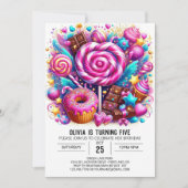 Boho Modern Candyland Digitale Verjaardag Kaart (Voorkant)
