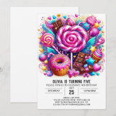 Boho Modern Candyland Digitale Verjaardag Kaart (Voorkant / Achterkant)