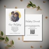Boho Modern Casual foto minimalistische bruiloft Kaart