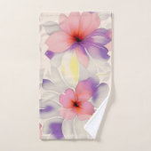 Boho Modern Chic Bloemige Waterverf Bad Handdoek (Handdoek)