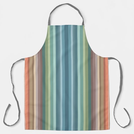 Boho Modern Chic Strepen Schort (Voorkant)