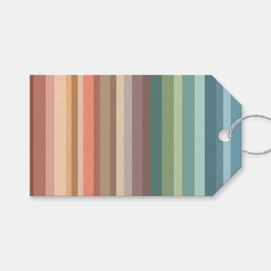 Boho Modern Chic Stripes Cadeaulabel (Voorkant (Horizontaal))